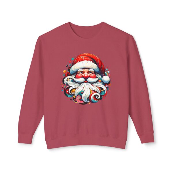 Cool Santa Face - Unisex Lightweight Crewneck Sweatshirt - All Colours - Image 29