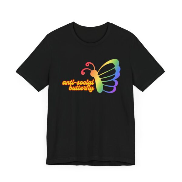 Anti-Social Butterfly - Unisex Jersey Short Sleeve Tee - Image 3