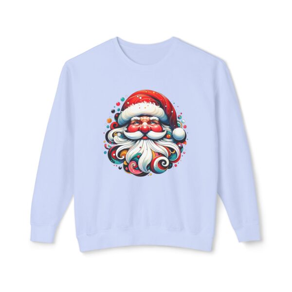 Cool Santa Face - Unisex Lightweight Crewneck Sweatshirt - All Colours - Image 17