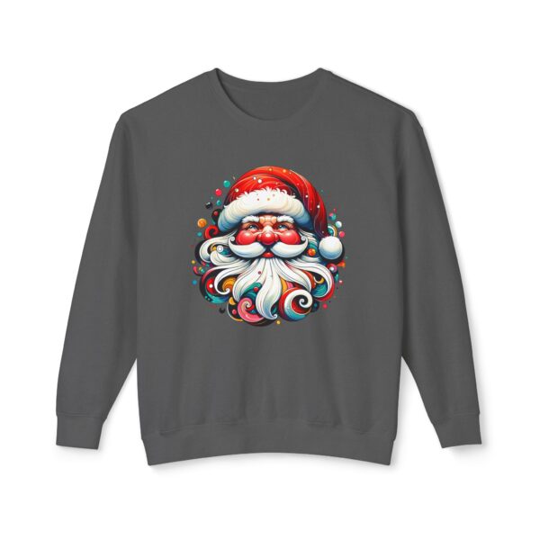 Cool Santa Face - Unisex Lightweight Crewneck Sweatshirt - All Colours - Image 9