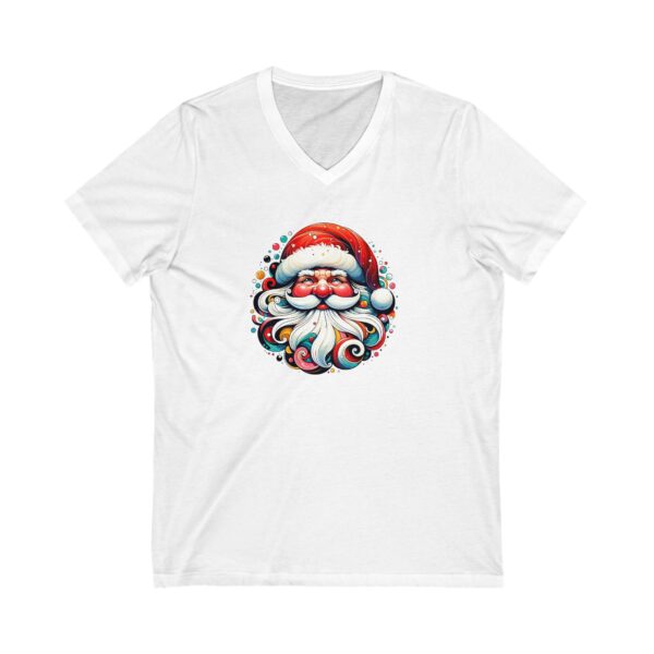 Cool Santa Face - Unisex Jersey Short Sleeve V-Neck Tee