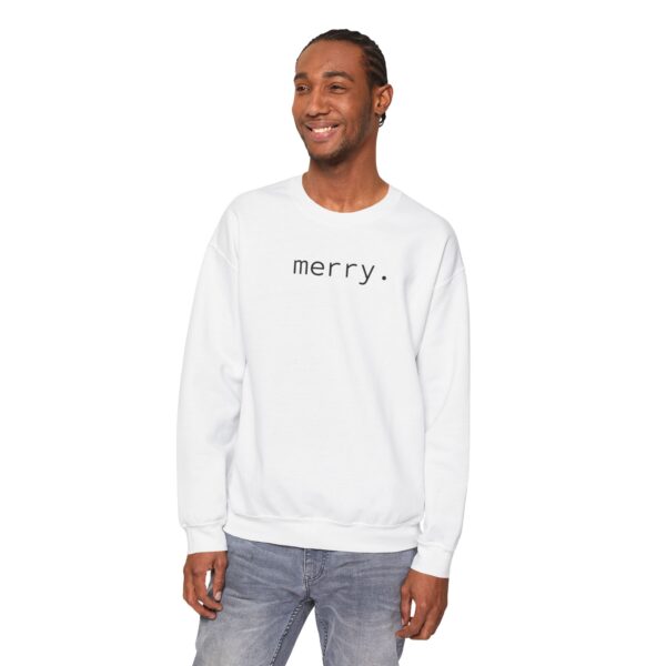 merry. - Seasonal Sweatshirt: Unisex, Heavy blend - Light Colours - Image 4