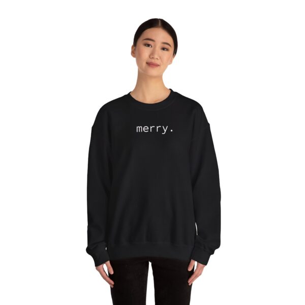 merry. Unisex Heavy Crewneck Sweatshirt - Dark Colours - Image 4