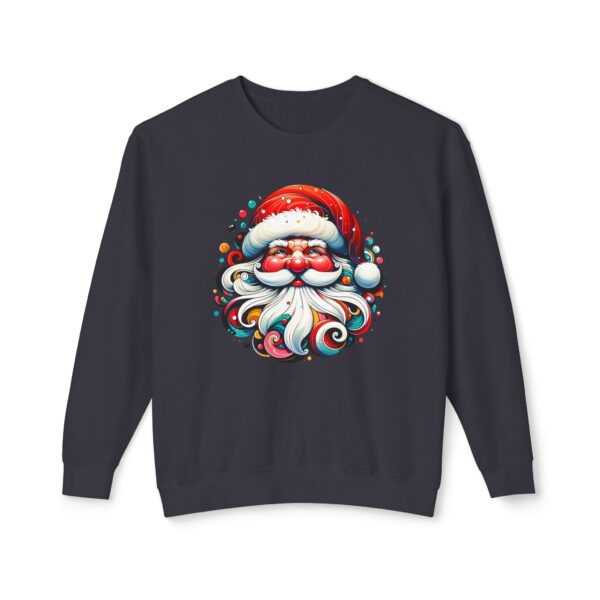 Cool Santa Face - Unisex Lightweight Crewneck Sweatshirt - All Colours