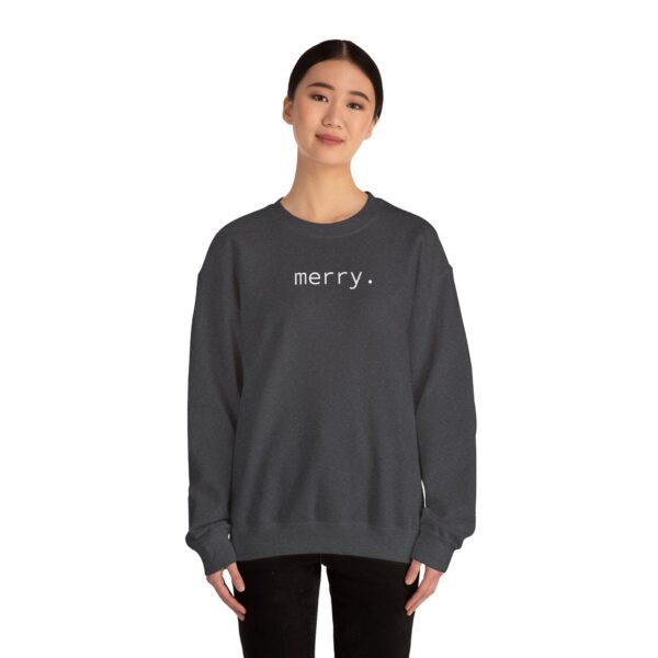 merry. Unisex Heavy Crewneck Sweatshirt - Dark Colours - Image 16