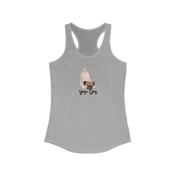 Yoga Dog - Women's Racerback Tank - Light Colours - Image 3