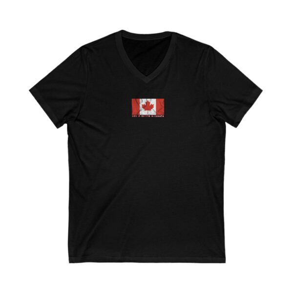 Life Is Better In Canada Flag Unisex V-Neck T-Shirt