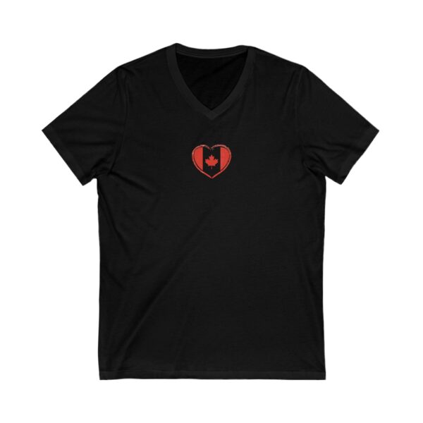 Canadian Heart Unisex V-Neck T-Shirt